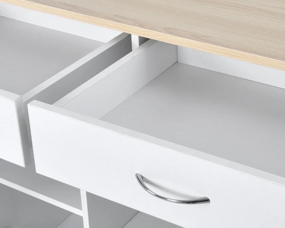 kitchen island cart with shelves